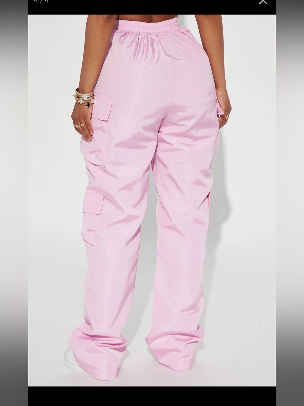 Pink Cargo Pants with Paint-Splatter - Picture 8 of 9